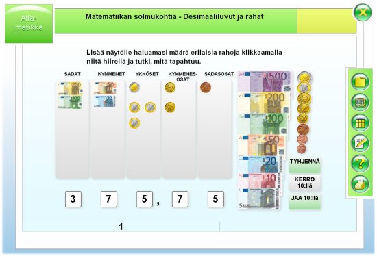Desimaaliluvut ja rahat